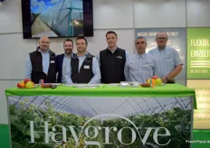 The team from Haygrove GmbH, a manufacturer of film tunnels, substrates, and cultivation systems. From left to right: Ingo Kreye, Jens Kürpick, Peter Cimpean, Christian Kruse, Istvan Lakatos, and Piotr Niznik-Kniga